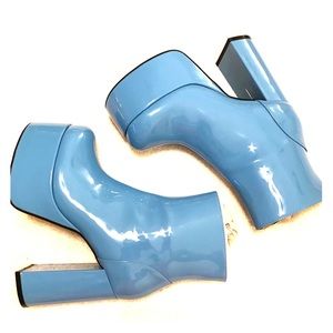 SOLD baby blue platform heels size 7.5 new